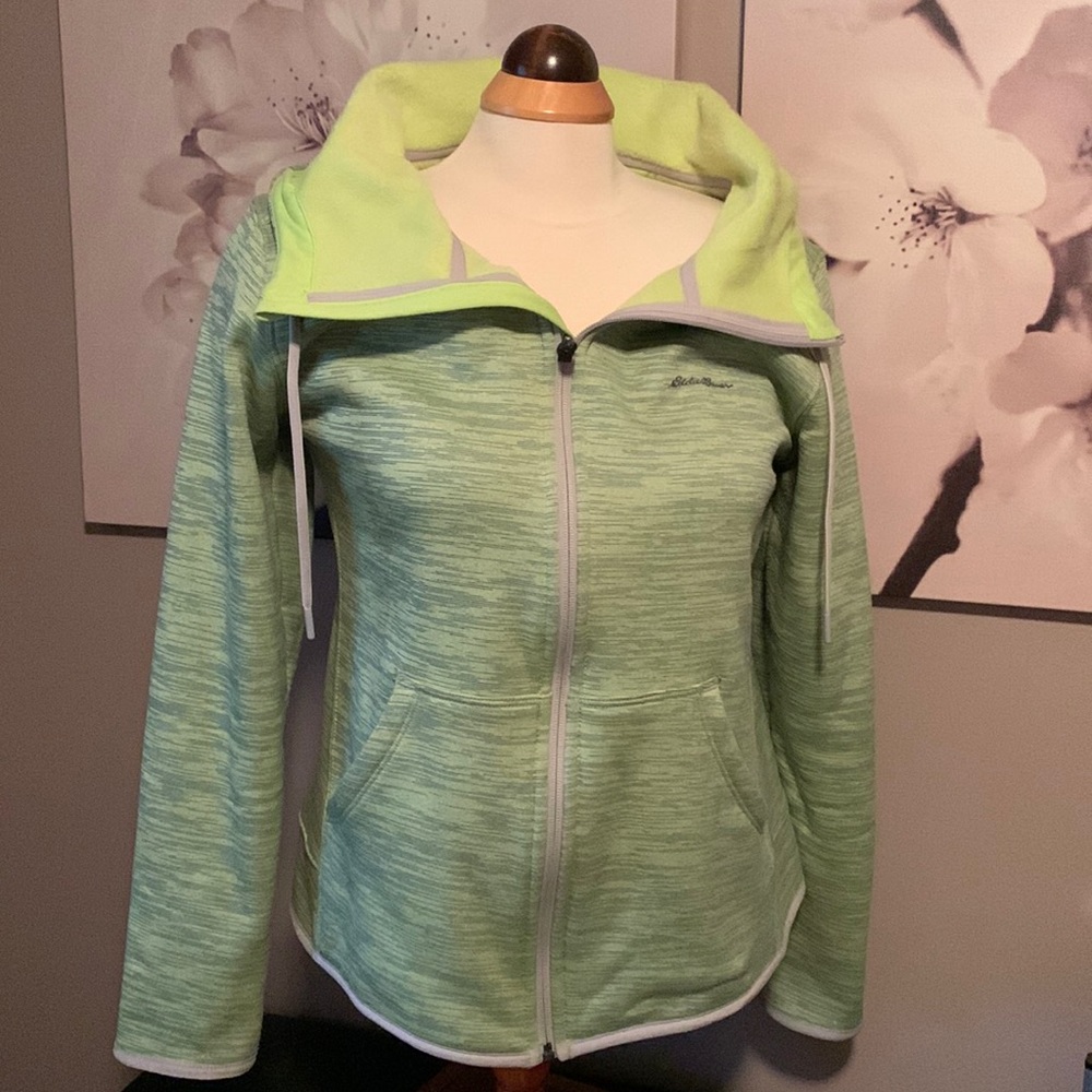 Eddie Bauer ladies L fleece lined zip up hoodie